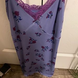 Purple flower slip dress